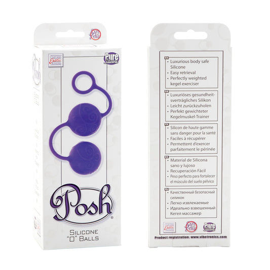 Posh Silicone 'O' Balls - Purple