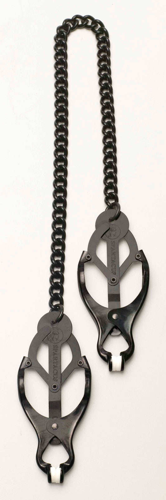 Spartacus Black Butterfly Style Nipple Clamps w/Chain