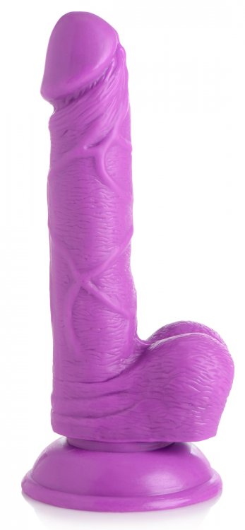 POP 6.5IN DILDO W/ BALLS PURPLE